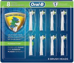 Refil Escova Oral B Floss Action pack com 8 Unidades