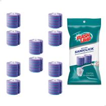 Refil Escova Sanitária Saniclick Flash Limp Descartável Vaso Sanitário Kit Com 10 Unidades