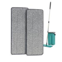 Refil Esfregão Mop Flat Rodo Lava e Seca 2 Refis de Microfibra Alta Absorção