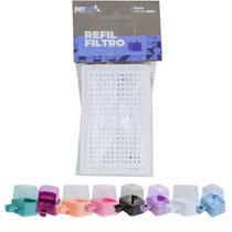 Refil Filtro 2 Unidades Purificador Bebedouro Fonte Pets Cães Cachorros Gatos Pelos Longos Beber Sem Molhar Não Molha Shitzu Yorkshire Lhasa Petlon