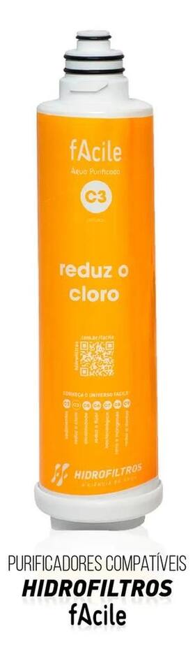 Refil Filtro Facile C3 Purificador De Água Hidrofiltros - Re - Congratulations Store