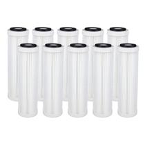 Refil Filtro Plissado Lavável 10 Polegadas X 2 1/2 10 Peças Cor Branco