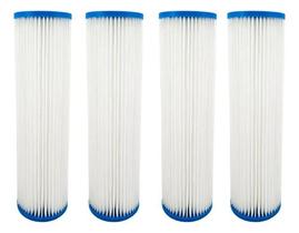 Refil Filtro Plissado Lavável 10 Polegadas X 2 1/2, 4 Peças