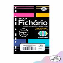Refil Folha P/ Fichário Quadriculado Tom Pastel 90g Pct c/40 - Merci