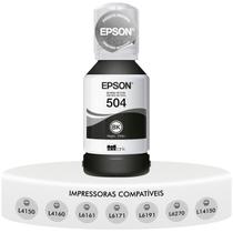 Refil Garrafa de Tinta Original Epson EcoTank T504120 Preto Compatível L4150 L4160 L6161 L6171 L6191 L4260 L14150