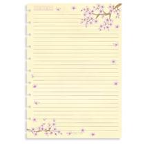 Refil Grande Momentos Fls Pautadas - Caderno de Disco - 90g - OCTO - Sakura Flor de Cerejeira