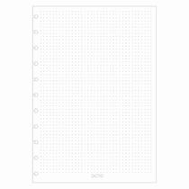 Refil Grande Pontilhado 50 fls - Caderno de Disco OCTO - 90g - Folhas reposicionáveis Tipo Inteligente Universitário