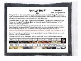 Refil Hair Building Fibers Finally Hair Soft Black 25g Refil Hair Building Fibers Finally Hair Soft Black 25g