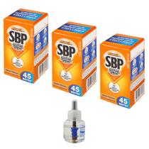 Refil Inseticida SBP Elétrico Líquido 45 Noites KIT 3 Refil Inseticida SBP Elétrico Líquido 45 Noites KIT 3