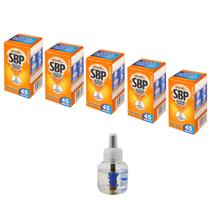 Refil Inseticida SBP Elétrico Líquido 45 Noites KIT 5 Refil Inseticida SBP Elétrico Líquido 45 Noites KIT 5