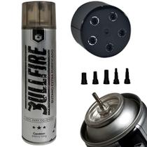 Refil Lata GÁS BUTANO BULL FIRE Isqueiros, Maçaricos com 5 Adaptadores - Volcano