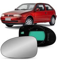 Refil Lente Retrovisor C/Base Gol Parati Saveiro Bola 1995 A 1999 Lado Esquerdo
