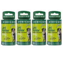Refil Lint Roller Evercare Extra Sticky Pet 60 folhas x4