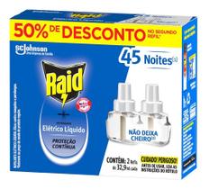 Refil liquido inseticida eletr raid 2un