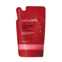 Refil Loção Antioxidante Desodorante Corporal Nativa SPA Morango Ruby 350ml