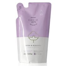 Refil Loção Hidratante Desodorante Corporal Cuide-se Bem Rosa e Algodão 350mL
