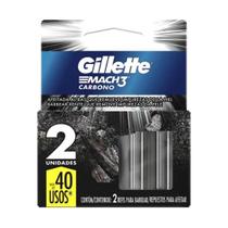 Refil Mach 3 Carbono com 2 Cartuchos - Gillette