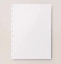 Refil Médio 50 Folhas Lisas Brancas Caderno Inteligente