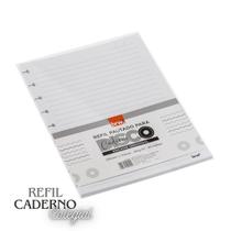 Refil Miolo Branco Caderno Disco Pautado 40fls 231mm X 172mm