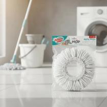 Refil mop 360 giratorio fit pequeno flash limp 100% em microfibra
