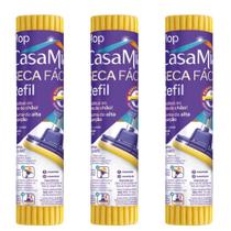 Refil Mop Com 3 Unid Seca Fácil Limpeza Piso e Vidro CasaMia Refil Mop Com 3 Unid Seca Fácil Limpeza Piso e Vidro CasaMia