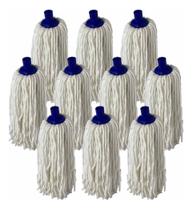 Refil Mop Esfregão Úmido Rosca Universal Algodão Kit Com 10
