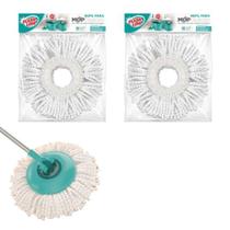 Refil MOP Giratório (02 peças) Microfibra Lavável Flash Limp