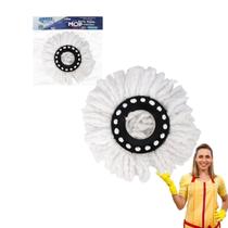 Refil Mop Giratório 13 Litros Microfibra limpeza doméstica piso laminado porcelanato reutilizável Refil Mop Giratório 13 Litros Microfibra limpeza doméstica piso laminado porcelanato reutilizável