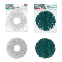 Refil MOP Giratório Fit Microfibra Lavável + Tira Pó (2 PÇS)