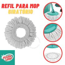 Refil Mop Giratório Flash Limp Branco Alta Limpeza