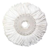 Refil Mop Giratório Limpeza Microfibra Perfect Mop Pro 360 Original - Branco