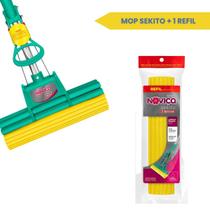 Refil Mop Noviça Sekito Rodinho Espreme Esponja Limpa e Seca Refil Mop Noviça Sekito Rodinho Espreme Esponja Limpa e Seca
