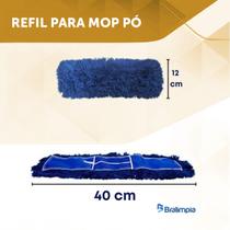 Refil mop po 40 x 12cm euro bralimpia azul mvre400
