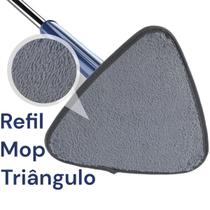 Refil Mop Triangular 360 Rodo Giratório Lava Seca Com Extrusão Microfibra Limpeza de Piso Cozinha