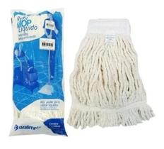 Refil Mop Úmido Algodão Ponta Dobrada Bralimpia Limpeza 320 Cor Cru Refil Mop Úmido Algodão Ponta Dobrada Bralimpia Limpeza 320 Cor Cru