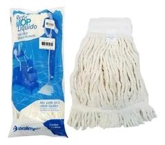 Refil Mop Úmido Algodão Ponta Dobrada Bralimpia Limpeza 320 Cor CRU