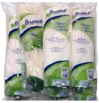 Refil Mop Úmido Ponta Dobrada 330g Cru 1 UN Brusmop
