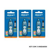 Refil p/ fita corretiva recarregavel 6mx5mm 3un - mercur