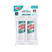 Refil p/ Mini Rolo Adesivo (2 Peças) 30 folhas Flash Limp