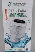 Refil p/ purificador de água p/ ponto de uso carbon block 5" 5 micra - branco - não elétrico - hidrofiltros