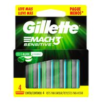 Refil para Aparelho de Barbear Gillette Mach 3 Sensitive 4 Unidade