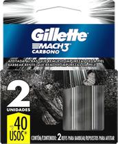 Refil para Aparelho de Barbear Gillette Mach3 Carbono 2 cargas