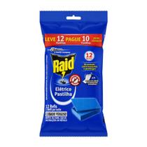 Refil para Aparelho Elétrico RAID Protector c/12 Pastilhas e Pague 10un