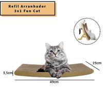 Refil para Arranhador 3 em 1 FunCat Cama Lounge Pet - Gatos Adultos e Filhotes Refil para Arranhador 3 em 1 FunCat Cama Lounge Pet - Gatos Adultos e Filhotes