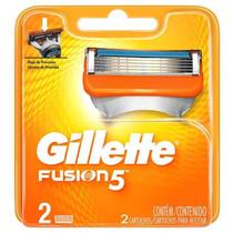 Refil Para Barbeador Gillette Fusiun 5 Com 2 Cartuchos