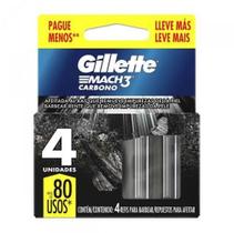 Refil Para Barbeador Gillette Mach3 Carbono 4 Cargas - Procter & gamble