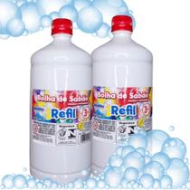 Refil para bolha de sabão líquido Bubble, atóxica e perfumada, escolha a quantidade