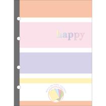 Refil Para Caderno Argolado Colegial Happy, 80 Folhas - Tilibra Tiliflex