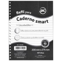 Refil para Caderno Smart Preto 48 Fls - DAC Refil para Caderno Smart Preto 48 Fls - DAC