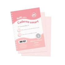 Refil Para Caderno Universitário Smart Linhas Brancas Folha Rosa 48 Fls Dac